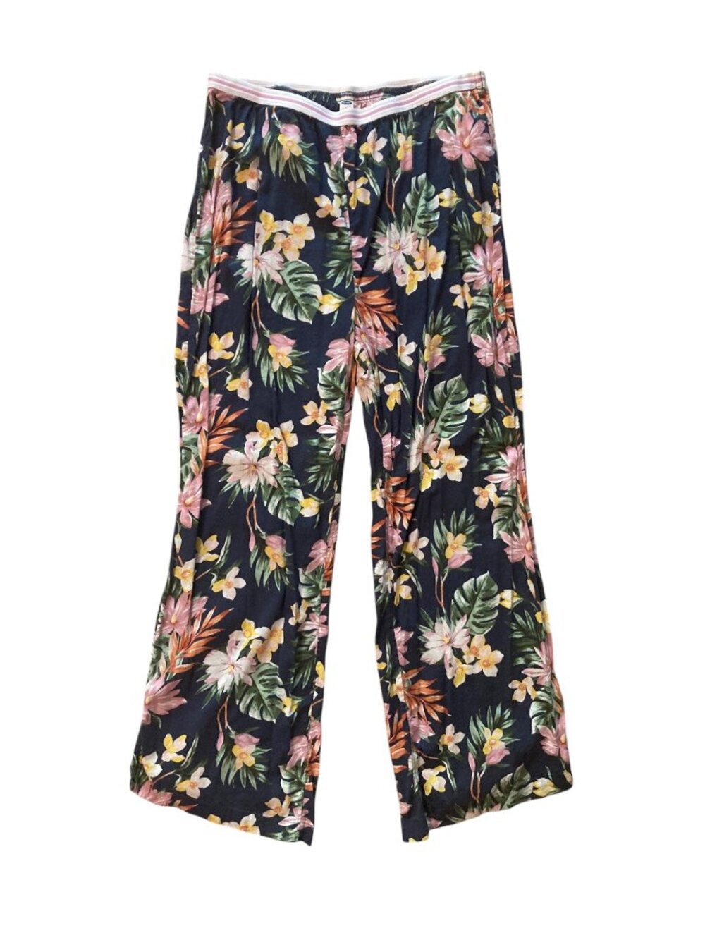 Women's OLD NAVY Tropical Floral Pajama Lounge Pants Size Medium Tall